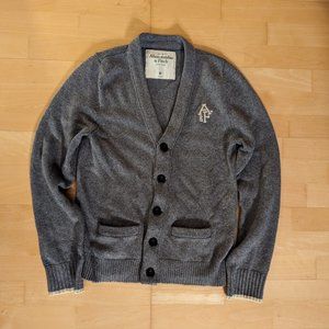 Abercrombie Gray Knit Cardigan Medium